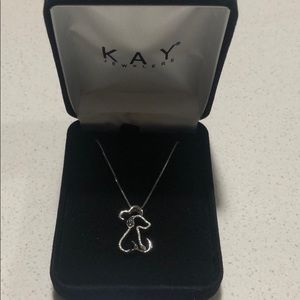 Kay Jewelers Diamond Dog Heart Necklace